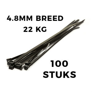 Tiewrap 200x4,8mm zwart UV-bestendig (per 100)